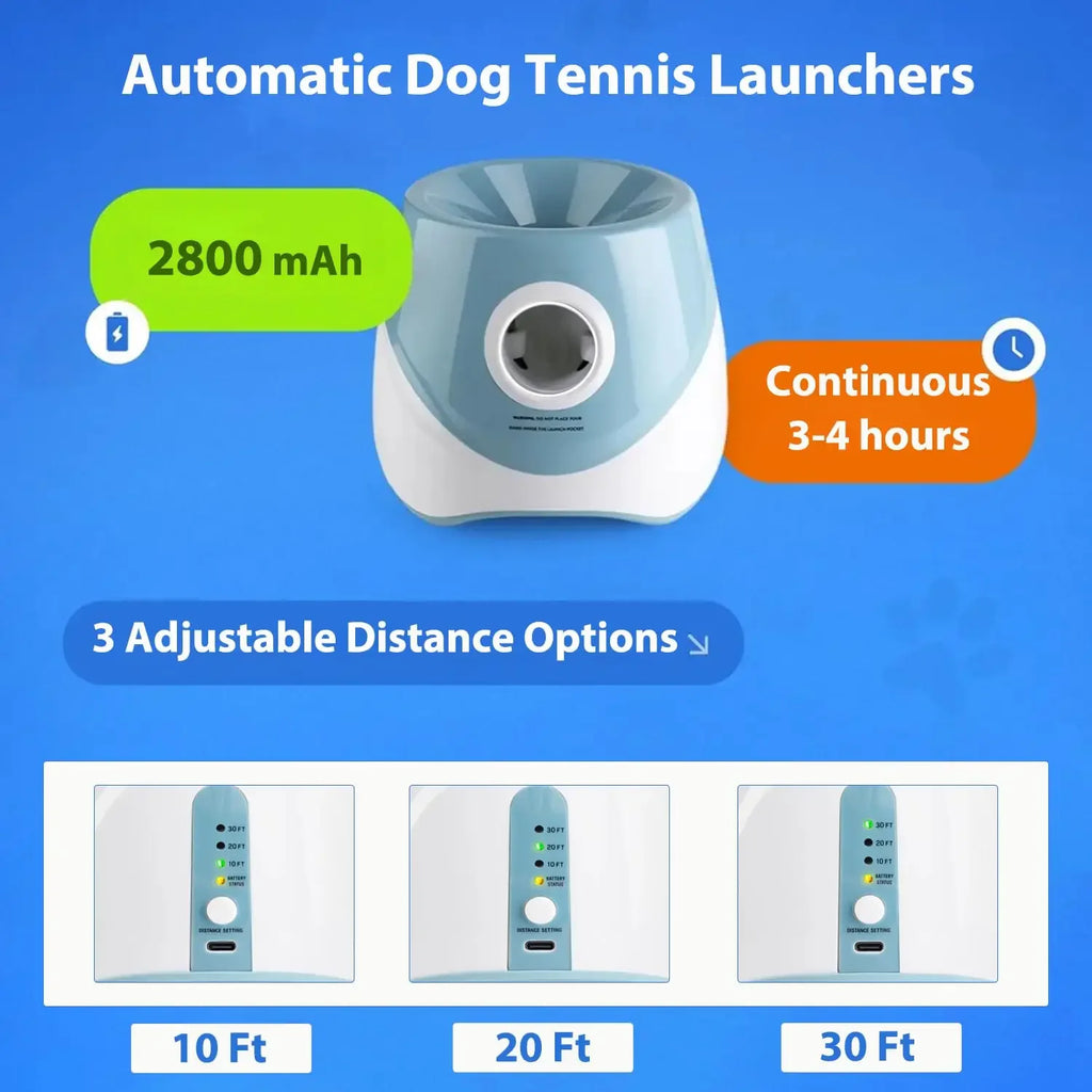 Dog Tennis Ball Launcher Dogs Chase Automatic Toys Rechargable Automatic Fun Interactive Machine Fun Interactive Catapult Throw