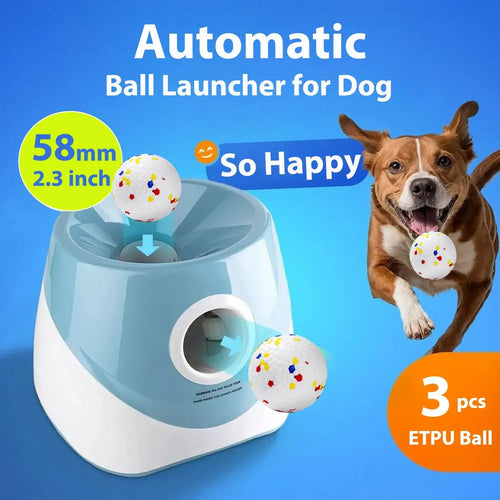 Dog Tennis Ball Launcher Dogs Chase Automatic Toys Rechargable Automatic Fun Interactive Machine Fun Interactive Catapult Throw